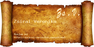 Zsirai Veronika névjegykártya